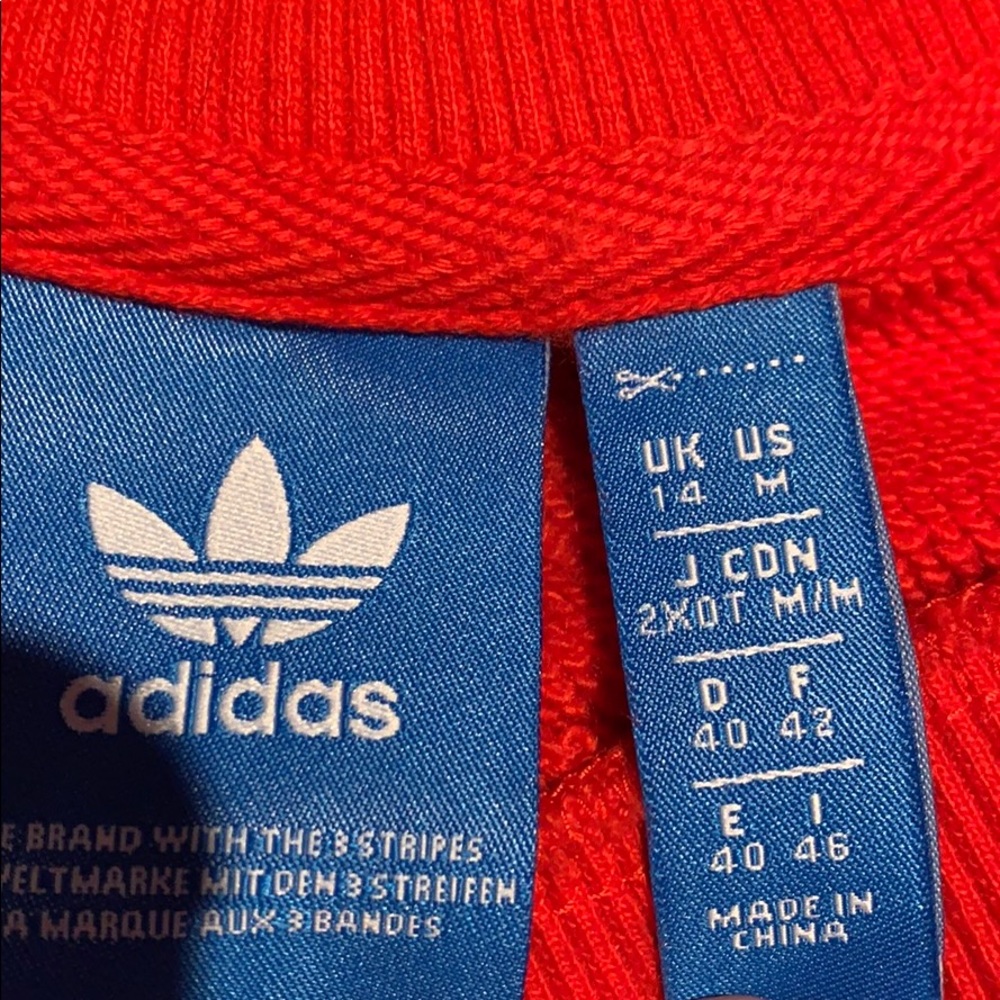 Red adidas pullover - Picture 2 of 2